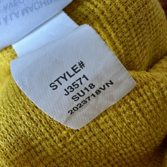 Madewell Top Womens Size XS Gold Yellow Off the Shoulder Texture & Thread Crop - Picture 15 of 16